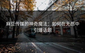 麻豆传媒的神奇魔法：如何在无感中引爆话题