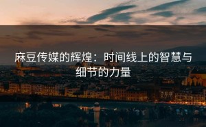 麻豆传媒的辉煌：时间线上的智慧与细节的力量